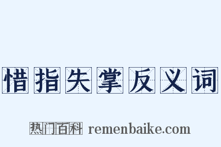 惜指失掌反义词是什么意思的图片